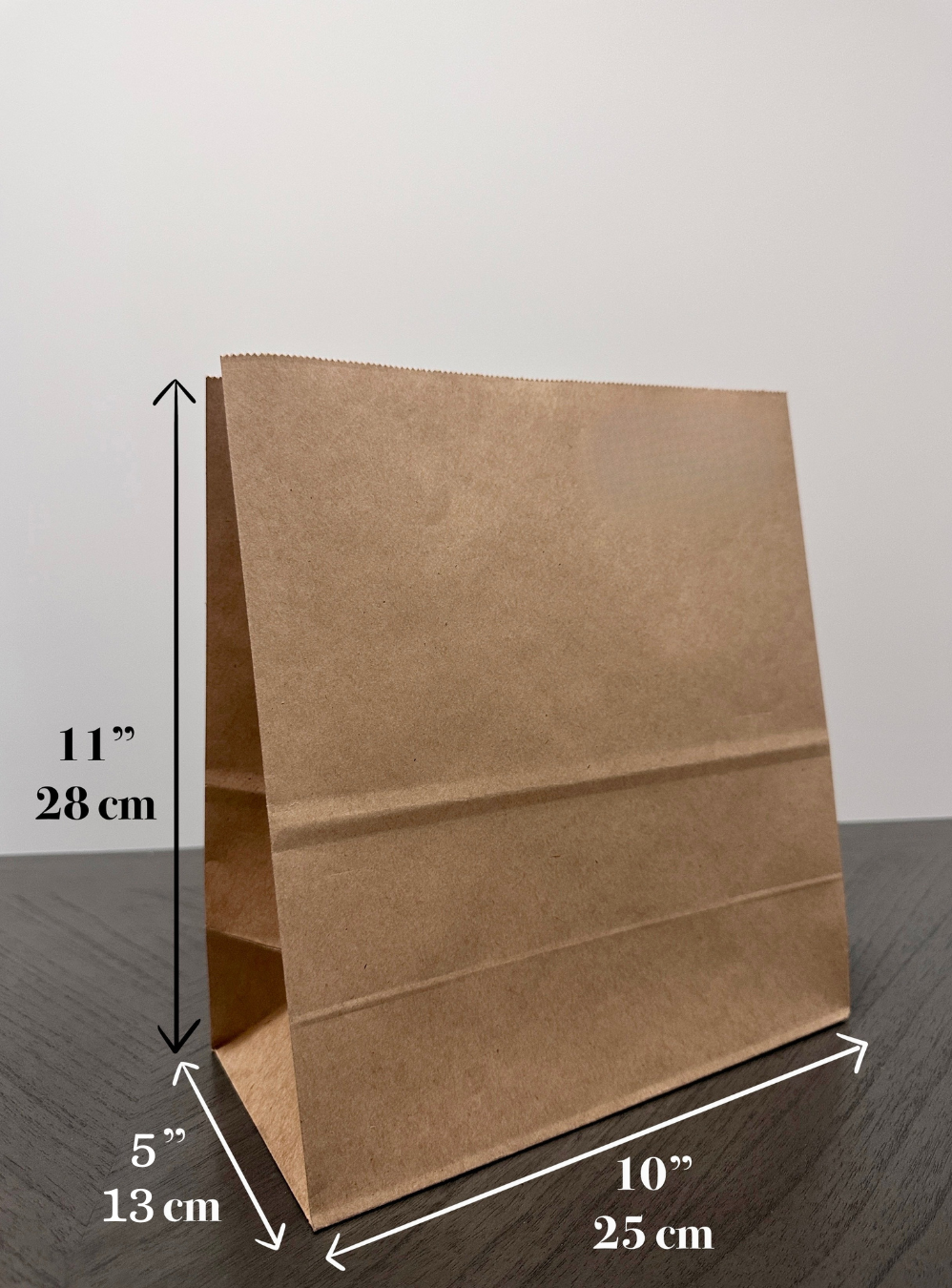 10" x 5" x 11" Kraft Paper Grocery Bag