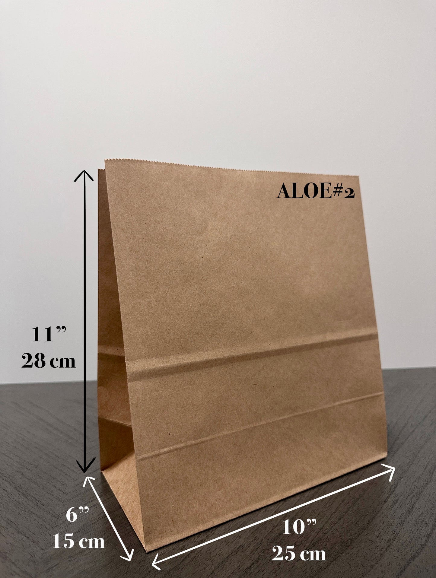 10" x 5" x 11" Kraft Paper Grocery Bag Personalized