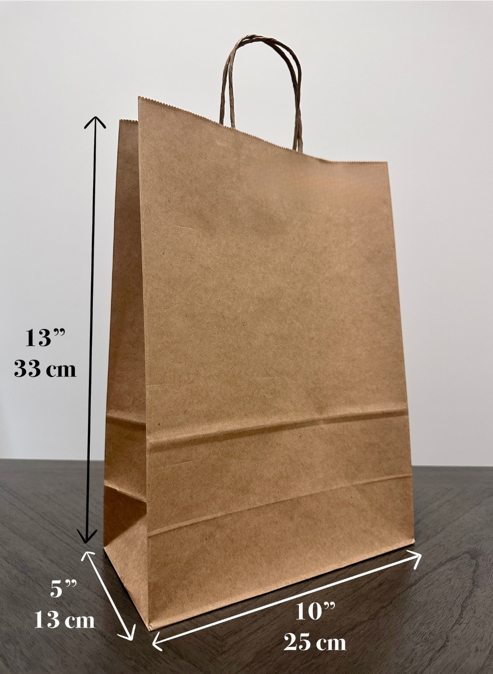 10" x 5" x 13" Kraft Twisted Handled Paper Shopping Bag