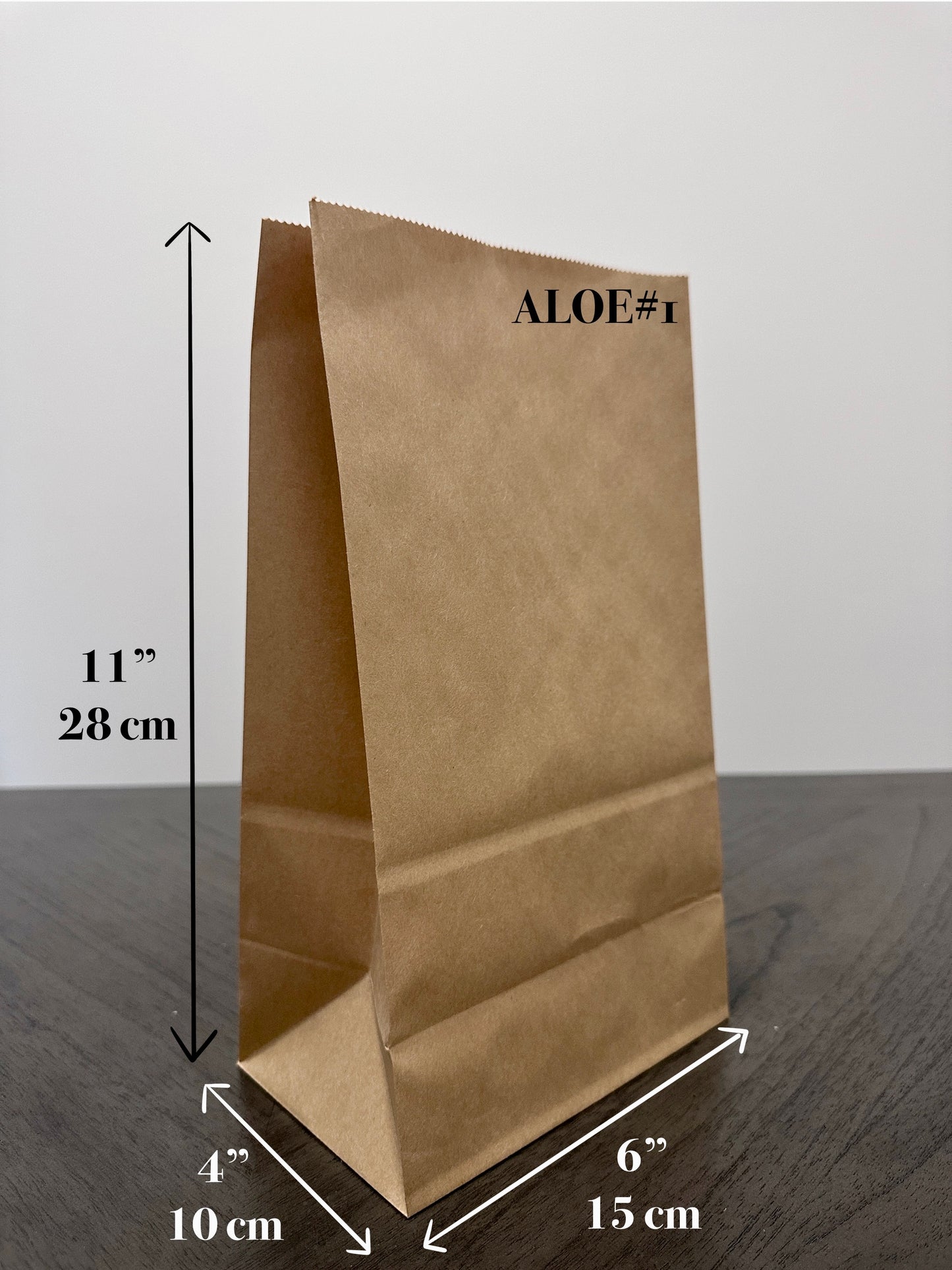 6" x 4" x 11" Kraft Paper Grocery Bag