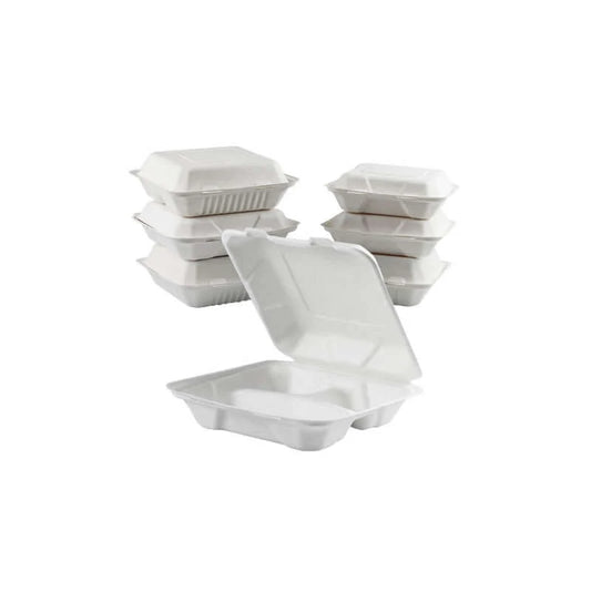 Bagasse Hinged Containers