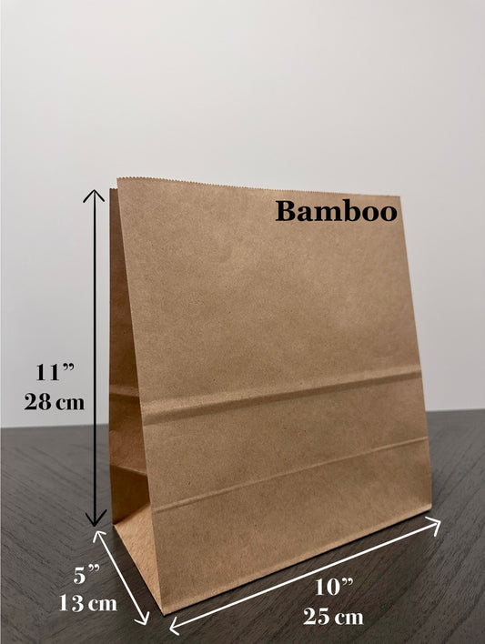 10" x 5" x 11" Kraft Paper Grocery Bag
