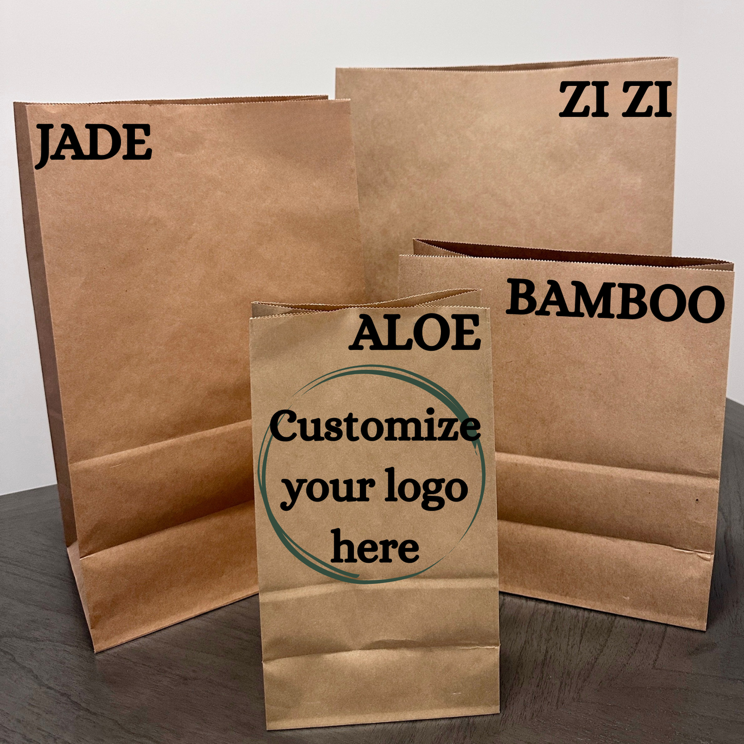 Customized Printed Kraft Paper Grocery Bag
