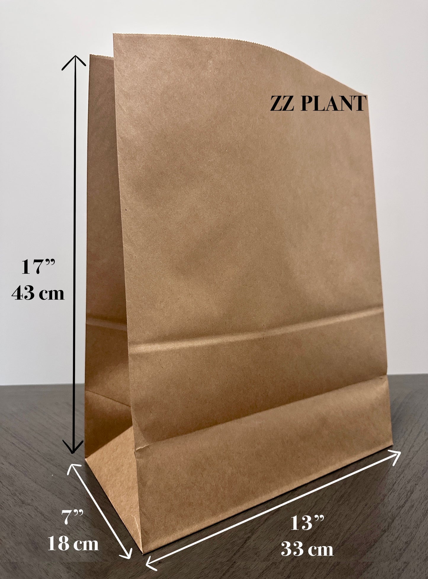 13" x 7" x 17" Kraft Paper Grocery Bag